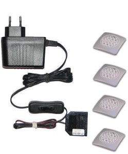 Zestaw oświetlenia mebli  4 x oprawa LED  Jowisz 2  12V DC