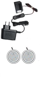 Oświetlenie mebli 2 x oprawa LED Nike-2 2W 12V DC gotowy zestaw    