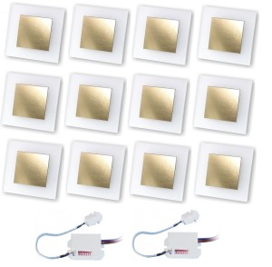 Oświetlenie schodów z czujnikami ruchu mini 12 opraw Q30 zestaw