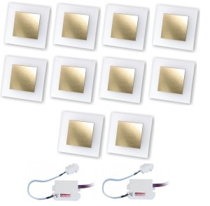 Oświetlenie schodów z czujnikami ruchu mini 10 opraw Q30 zestaw 