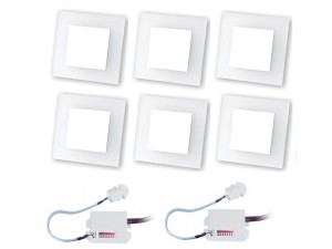 Oświetlenie schodów z czujnikami ruchu mini 6 opraw Q30 zestaw   