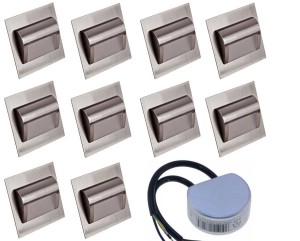 Oświetlenie schodów  10 opraw led 1,5W  zasilacz 12V DC  zestaw 