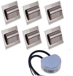 Oświetlenie schodów 6 opraw led 1,5W zasilacz 12V DC zestaw