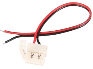 Złączka zatrzaskowa  z przewodem do taśm led 10mm 