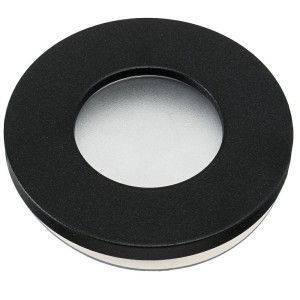 Oprawka sufitowa wpuszczana NEPTUN- okrągła czarna   hermetyzowana aluminium 