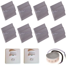 Zestaw oświetlenia schodów z czujnikami ruchu 8 opraw Secreto