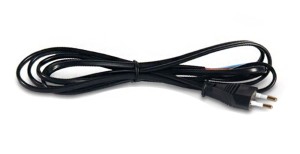 Przewód zasilający z wtyczką 230V  5m czarny
