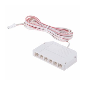 Rozdzielacz DC  12-24V  6xgniazdo mini amp JSTM  biały