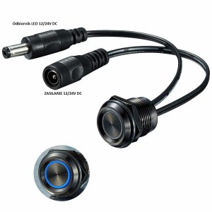 WłączniK do taśm led 12/24V dotykowy+ściemniacz - czarny-podświetlany  