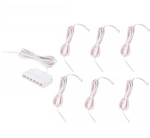 Zestaw do podłączenia LED 6 PKT-2M-BI. 12-24 V DC biały