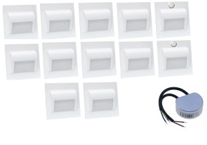 Oświetlenie schodów z czujnikami ruchu  zestaw  12 opraw led 1,5W  zasilacz 