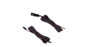 Wtyk + gniazdo mini amp z czarnymi przewodami 2m komplet