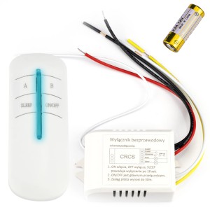 Dwukanałowy bezprzewodowy włącznik/wyłącznik światła oraz innych urządzeń na ~230V