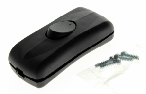 Włącznik kołyskowy czarny skręcany 250V 2A