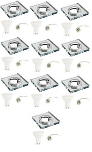 Oprawka sufitowa szklana+żarówka led10 szt