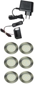 Zestaw led podświetlenie mebli 6 x oprawa led Apollo 12V DC