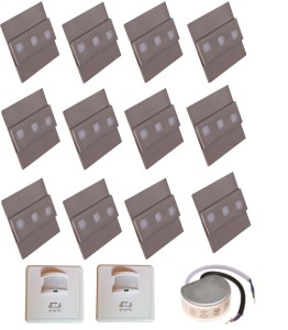 Zestaw oświetlenia schodów z czujnikami ruchu 12 opraw Modesto