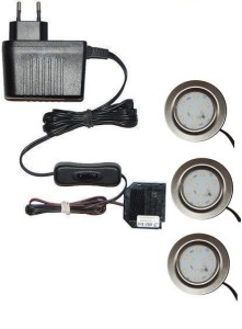 Oświetlenie mebli 3 x oprawa LED Hera  12V DC 