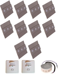 Zestaw oświetlenia schodów z czujnikami ruchu 10 opraw Modesto