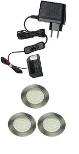 Zestaw led podświetlenie mebli 3 x oprawa led Apollo 12V DC