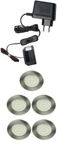 Zestaw led podświetlenie mebli 5 x oprawa led Apollo 12V DC