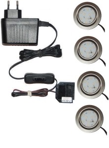 Oświetlenie mebli 4x oprawa LED Hera  12V DC 